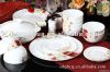 36pcs bone china red r...