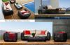 Rattan garden sofa