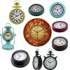 2014 New design American country style retro iron clock