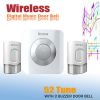 2013 piano design waterproof and LED light wireless doorbell