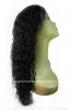 In stock loose curly Malaysian virgin hair lace front wig