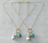 Baroque pearl Turquoise Necklace