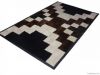 sheepskin fur rug with leather frame