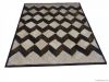 3D sheepskin fur rug with leather frame