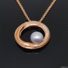 925 Sterling Silver Pendant Plated with 18K Rose Gold