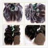 wholesale brazilian virgin hair 4x4 silk lace closure hair extension body wave and three part