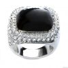 White gold plated ring...
