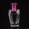 Luxury glass perfume bottle with purple lid for travel