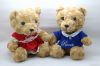 lovely teddy bear with rose plush, doll plush toy with customized logo,