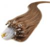 18" 20" 22" 100g/pc silicone micro ring hair / loop hair extensions 100% Indian Remy Human Hair black brown blond 006