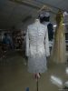 real sample satin beaded long sleeve knee lengh evening dress