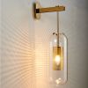 Hotel Project gold Modern Glass Wall Sconces Light, Wall Lamp for Lobby, Bathroom, Corridor