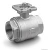 2PC ball valve with top mounted pad ss304ss316