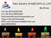 bras decoration colored flame candles