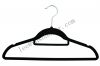 Flocked non-slip Hanger with cascade hook &amp; tie bar