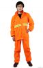 high quality yellow pvc roadways rainsuit for sanitation workers