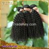 high quality natural color dyeable brazilian virgin hair kinky curly