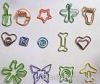 Shaped paper clip, fan...