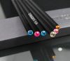 black wood pencil with...