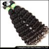 Brazilian deep curly hair ,wet and wavy virgin human hair weaving,no shedding and tangle free 