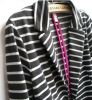 Ladies polyester stripes smart jacket