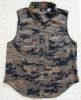 Ladies cotton camouflage vest with double chest pockets