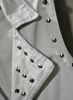 Ladies cotton bike vest with metal studs trim