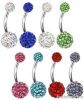 gem ball belly rings b...