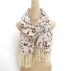 winter warm paisley print wool scarf