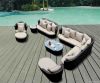 aluminum outdoor rattan sofa