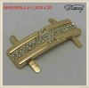 gold rhinestone metal shoe buckle