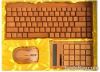 wooden keyboard, mouse...