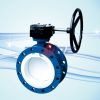 PTFE full lined butterfly valve Pneumatic corrosion resistant