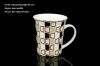 china white ceramic mug/ceramic coffee mug with flower manufacturer 