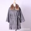 2013 fashion women winter clothing wool coat with fur collar