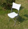 white plastic folding chair for indoor or outdoor