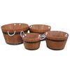 Round wooden planter m...