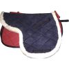 Genuine imported material jumping Purple saddle pad for horse with White fur padding