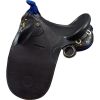 Genuine imported leather Australian stock Emblem carving saddle Brown with rust proof fittings