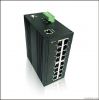 DIN Rail Mount Industrial Fiber Switch with 16 10/100 Base-Tx Ports