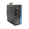 Industrial Media Converter with 2 fiber ports + 2 RJ45 ports