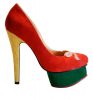 2013 New Fashion Monogram Suede Platform High Heel Party Shoe Pumps