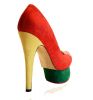 2013 New Fashion Monogram Suede Platform High Heel Party Shoe Pumps