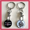 metal trolley coin keychain