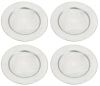 Set of 4 Silver Round Charger Plates 33cm Crackle Design Premium Range