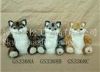 Lovely cat sculpture Various types of furry animal toys Artificial crafts Handicrafted gifts