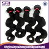 Tangle free full Cuticle straight and body wave 5a grade 100% human virgin peruvian hair