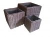 Square flat rattan pla...