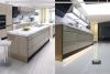 Elegant high glossy glass Kitchen Cabinet