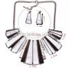 Colorful necklace trapezoidal strip gun black color MD-1412